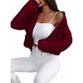 thumbnail image 4 of Women'S Mesh Sheer Zip Up Jacket Mock Neck Light-Weight Athletic Outerwear with Pockets Wine Red M, 4 of 10