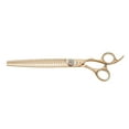 thumbnail image 3 of Pro Quality Geib Crystal Gold Advanced Dog Pet Groomer Stylist or Barber Shears (7.5" Curved), 3 of 10