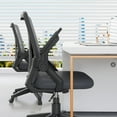 thumbnail image 3 of VECELO Mid-Back Swivel Adjustable Ergonomic Office Chair, Mesh Lumbar Support and Adjustable Arms Task Chair for Computer, Grey, 3 of 12