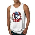 thumbnail image 4 of WREESH Men's Crew Neck Tank Top Graphic Print Independence Day Theme Perfect for Summer Workouts White, 4 of 4