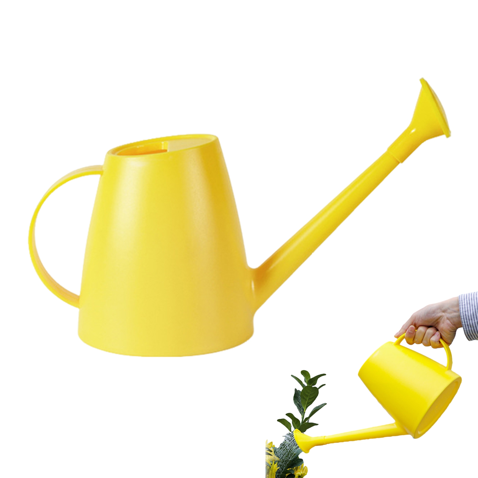 Hyasfey 1.8L Watering Can with Long Spout Garden Jug with Sprinkler Rose Lightweight Plastic Watering Can for Houseplants Outdoor Plants