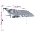 thumbnail image 2 of vidaXL Retractable Awning with Hand Crank and LEDs Sunshade Patio Shelter, 2 of 7