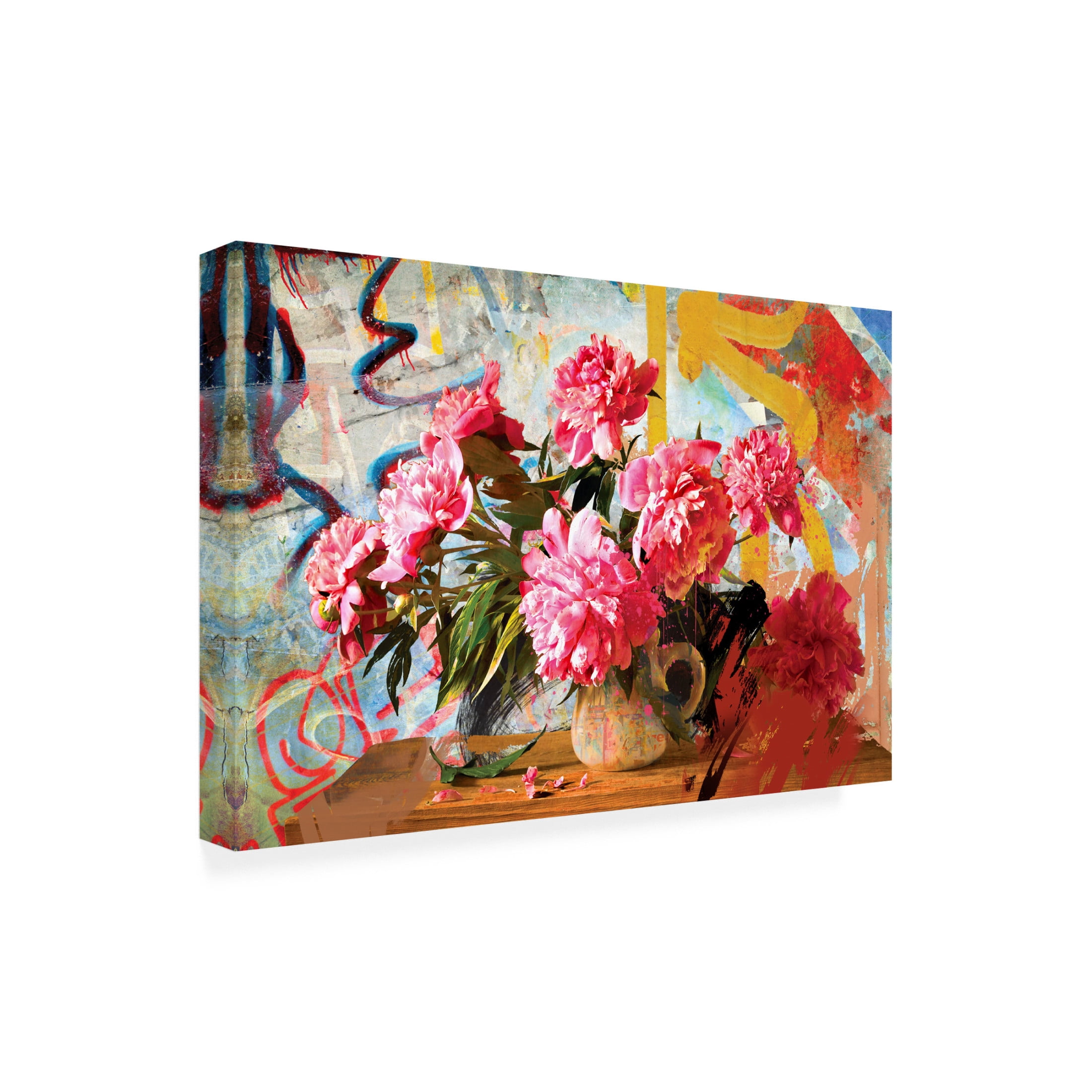Canvas Wall Art - Porter Hastings 'Urban Bouquet 2' Wall Art for Living Room, Bedroom, or Office Décor by Trademark Fine Art - 32 x 22 Inches