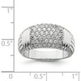 thumbnail image 3 of Sterling Silver Cz Band (Size 6) Made In Mexico qr7103-6, 3 of 5