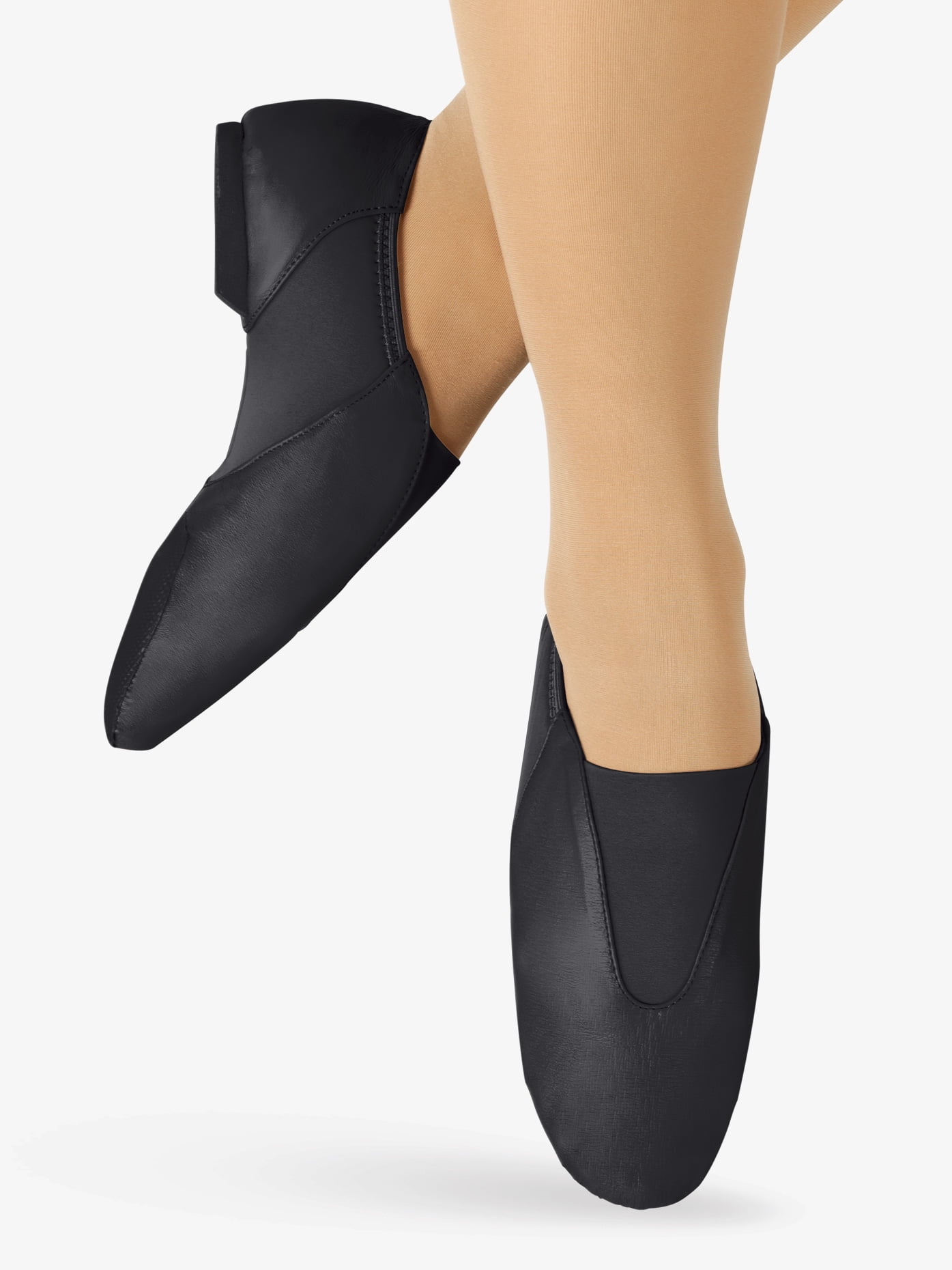 Girls "Ultimate Competition" Leather Jazz Shoes with Neoprene