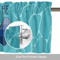 thumbnail image 6 of This Way To The Pool Valance Curtain Abstract Summer Letter Print Window Valances Rod Pocket Short Curtains Window Treatments for Kitchen Bedroom Bathroom Laundry 56" x 16", 6 of 9