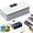 White, variant on Bag Sealer with Cutter 2 in 1, Portable Heat Sealer Machine for Plastic Bags with 6 Adjustable Temperature Gears, Type C Rechargeable 100-300 Seals, Magnetic Digital Display for Food Storage