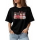 thumbnail image 5 of Women's T-Shirt,Short Sleeve Tee Shirts Casual Tops Cute Cats Valentine's Day Crewneck T Shirt for Women, 5 of 8