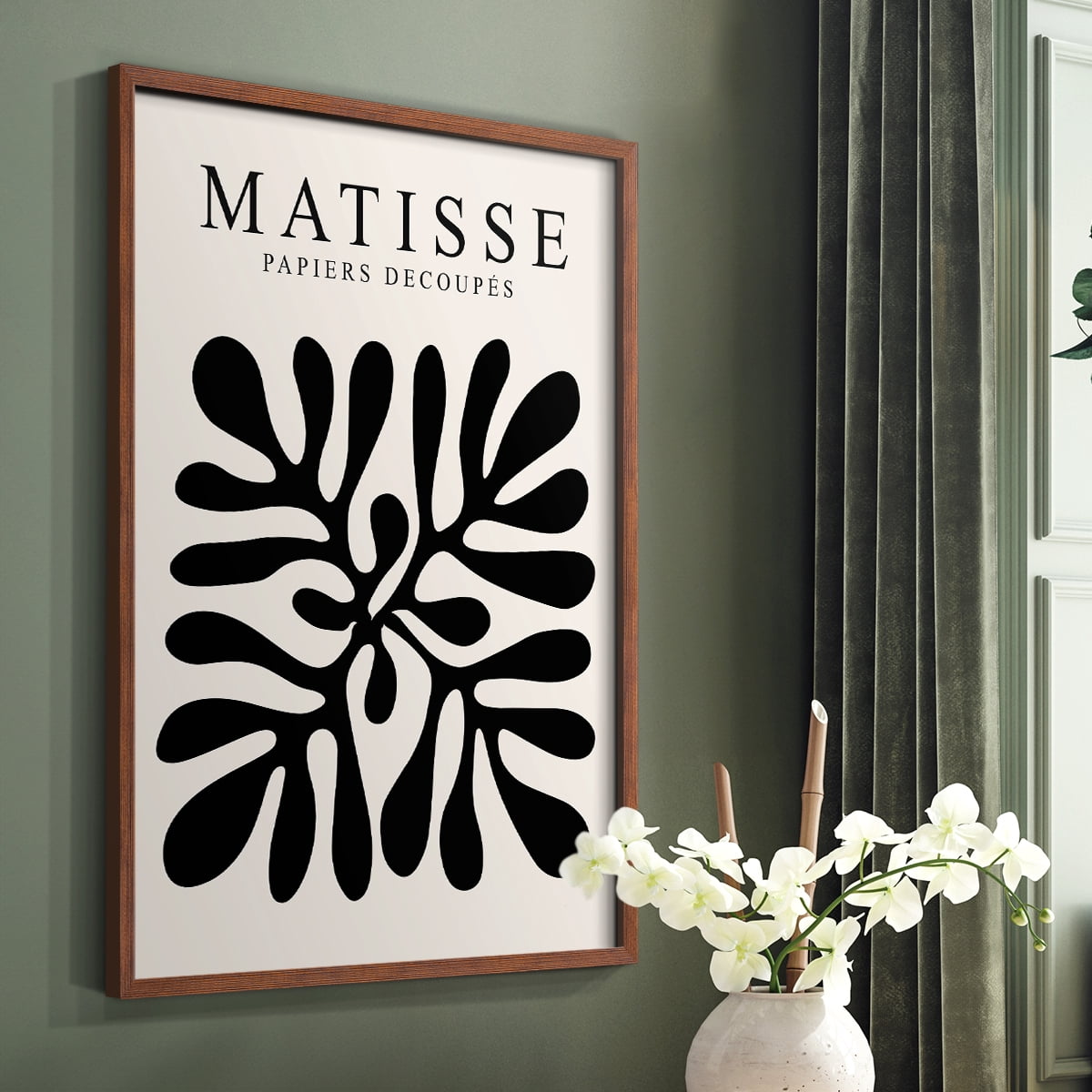 Matisse CXLIII Framed Print in Brown Solid Wood 8 x 10 Framed Print