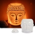 thumbnail image 5 of NUAHRHY Ceramic Buddha Head Oil Burner Melt Wax Warmer Diffuser Candle Holder, 5 of 9