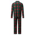 thumbnail image 3 of Christmas Family Pajamas Matching Set Plaid Pattern Holiday Sleepwear Set with Dog Shirt, 3 of 10