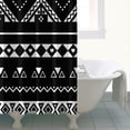 thumbnail image 4 of Waterproof Aztec Black Shower Curtain 72x72 Inch Boho Style Polyester Unique Shower Curtain for Bathroom Hotel Home Decor with 12 Plastic Hooks, 4 of 5