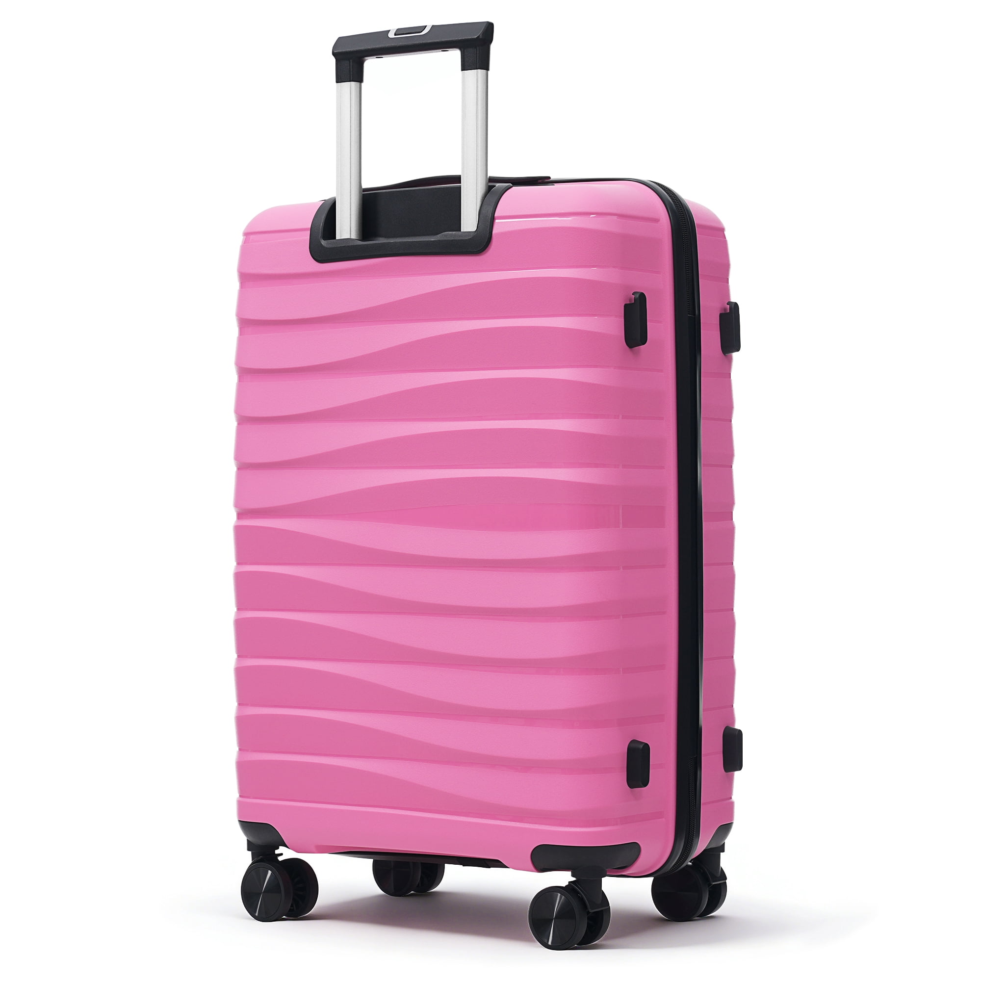 Euroco Luggage Sets 3 Piece,PP Hardside Suitcase Set with TSA Lock & 360° Spinner Wheels,Lightweight Durable Carry on Luggage for Business Travel,Pink(20"/24"/28")
