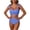 A352 Blue, variant on High Waisted Bikini Sets for Women Striped Bow Tie Shoulder Straps Bikini Set Vintage Bathing Suit Tummy Control Full Coverage Summer Beach Swimwear M