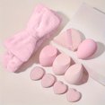 thumbnail image 2 of CHUANK 11-Piece Makeup Sponge and Powder Puff Set with Headband  Soft Triangular Mineral Powder Puffs for Face Makeup  Pure Cotton Blender Tools for Creams  Powders  and Concealer Applica, 2 of 6