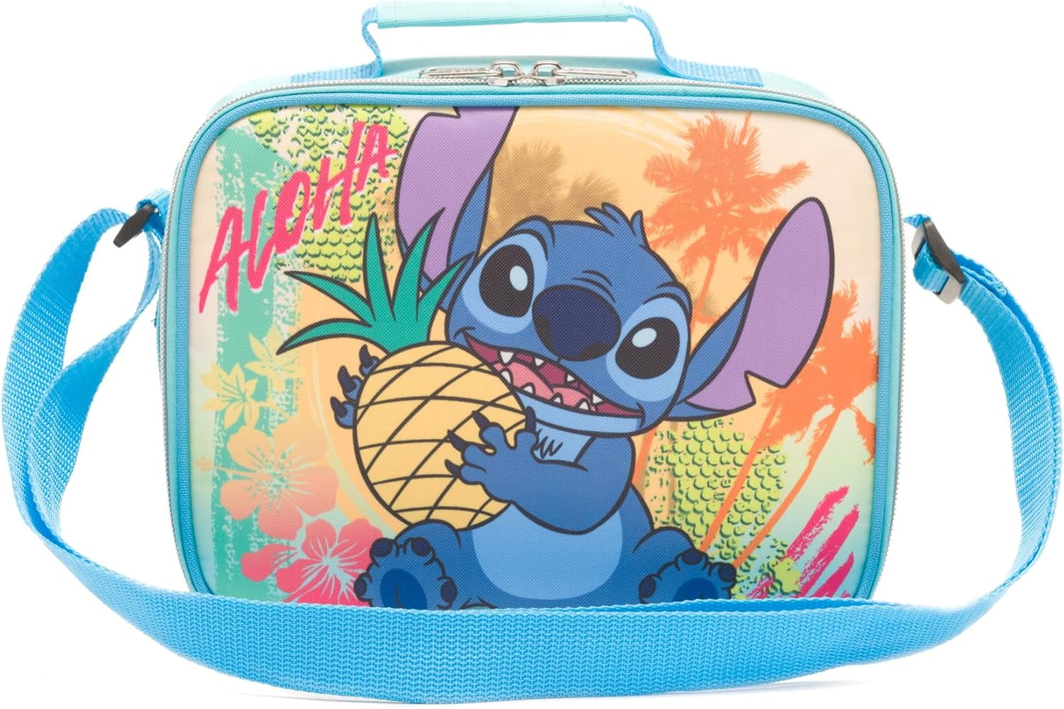 Stitch Insulated Lunch Box with Adjustable Shoulder Straps