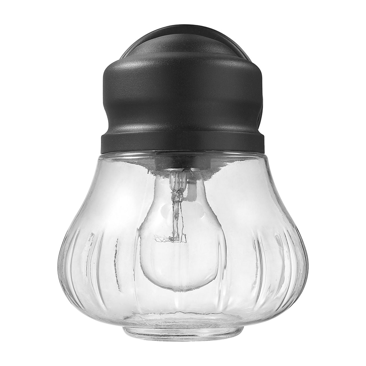 CHLOE Levi Transitional 1 Light Textured Black Outdoor Wall Sconce 9"