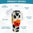 thumbnail image 2 of Yayeee 40oz Stainless Steel Tumbler with Straw and Handle Double-Wall Insulated Travel Water Bottle, Floral Pattern, 2 of 8