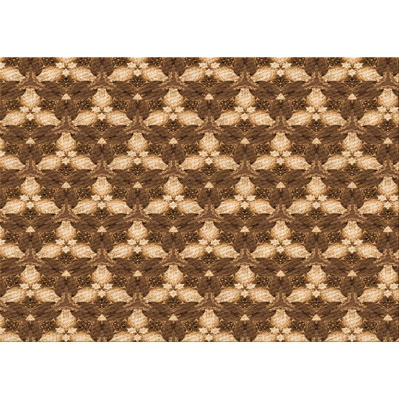 Ahgly Company Machine Washable Indoor Rectangle Transitional Red Brown Area Rugs, 4' x 6'