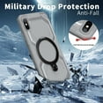 thumbnail image 4 of ELEHOLD Case for iPhone XS/X, Military-Grade Drop Protection Magnetic Phone Case with 360° Rotating Ring Stand,Gray, 4 of 6