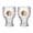 Clear 2pcs, variant on KGJQ Trophy Beer Glass, Clear Soccer Shaped Mug, 440ml Heavy Duty Glass Pint Cup for Craft Beer, Home Bar Party Decor, Toasting Gift for Fans