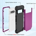 thumbnail image 2 of ELEHOLD Rugged Case for Google Pixel 8 Pro Hard PC Soft Silicone Hybrid Shockproof Scratch-Resistant Anti-Fingerprint Slim Thin Case for Google Pixel 8 Pro,Purple, 2 of 7