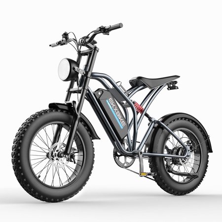 EKX T1 Electric Bike for Adults 1000W Motor with 20AH Battery, 30MPH Moped Style Ebike for Adults, 20" Fat Tire Offroad Mountain Ebike Suspension, UL2849
