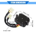thumbnail image 6 of Motorcycle Rectifier Voltage Regulator Compatible for Honda CB 650 Nighthawk 1983-1985 Durable Metal, 6 of 7