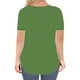thumbnail image 4 of Sonducket Camiseta de mujer con cuello en V Blusa casual Camiseta de color sólido V Top de manga corta Prendas para la parte del cuerpo Verde M Sonducket AP003157-42, 4 of 6