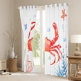 thumbnail image 3 of Homewish Red Crab Teen Curtains Pack of 2 (42x84 Each), Cartoon Ocean Coral Curtains Blackout, Kawaii Starfish Animal Bedroom Curtains, Blackout Curtains Bedroom Decor, 3 of 6