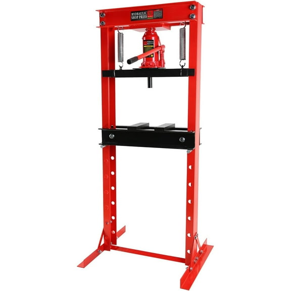 Pinypikaka Hydraulic Press, 20 Ton H-Frame Garage Floor Adjustable Shop Press with Stamping Plates to Bend, Straighten, Or Press Parts, Install Bearings & U-Joints