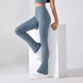 thumbnail image 4 of Bibifish Womens Yoga Pants Flare Leg High Waist Yoga Pants Stretchy Smooth Fabric Tummy Control Workout Sports Yoga Leggings For Ladies, 4 of 9