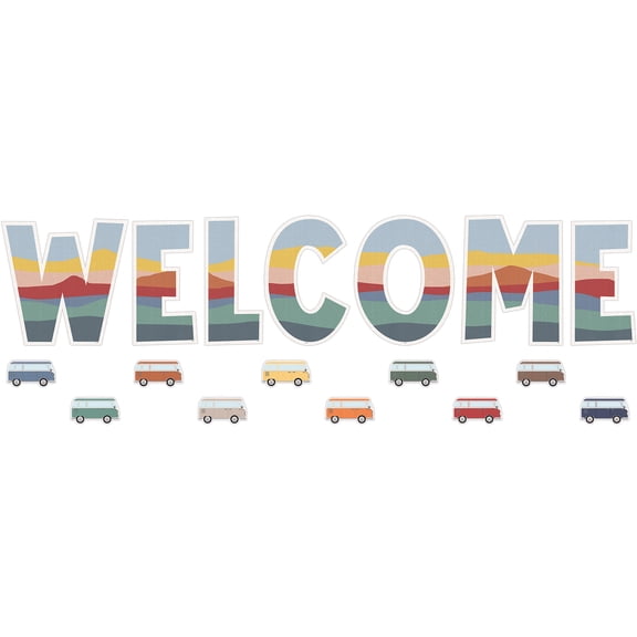 Teacher Created Resources Moving Mountains Road Trip Welcome Bulletin Board Set, 45 Pieces