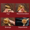 thumbnail image 6 of Christmas Gift Wrap Bows, Decorative Ribbon Pull Bows, Set Of 10 Gold and Wine Red Sheer Bows for Holiday Party Decoration, Plastic Material, 16.54 Inch Size, 6 of 6