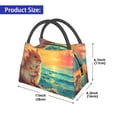 thumbnail image 2 of Fuzoiu Island Beach Guinea Pig Print Portable Insulation Lunch Bag,Large Lunch Box,Container Reusable Leakproof Tote for Work, Travel, and Outdoor Activities, 2 of 6