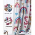 thumbnail image 6 of Boho Colorful Rainbow Black Out Curtains 63 Inch Long, Room Darkening Draperies Curtains Panels, Cartons Rainbows BIG SISTER Text Thermal Insulated Curtain for Bedroom Living Room 52"x63" 2 Panels, 6 of 8