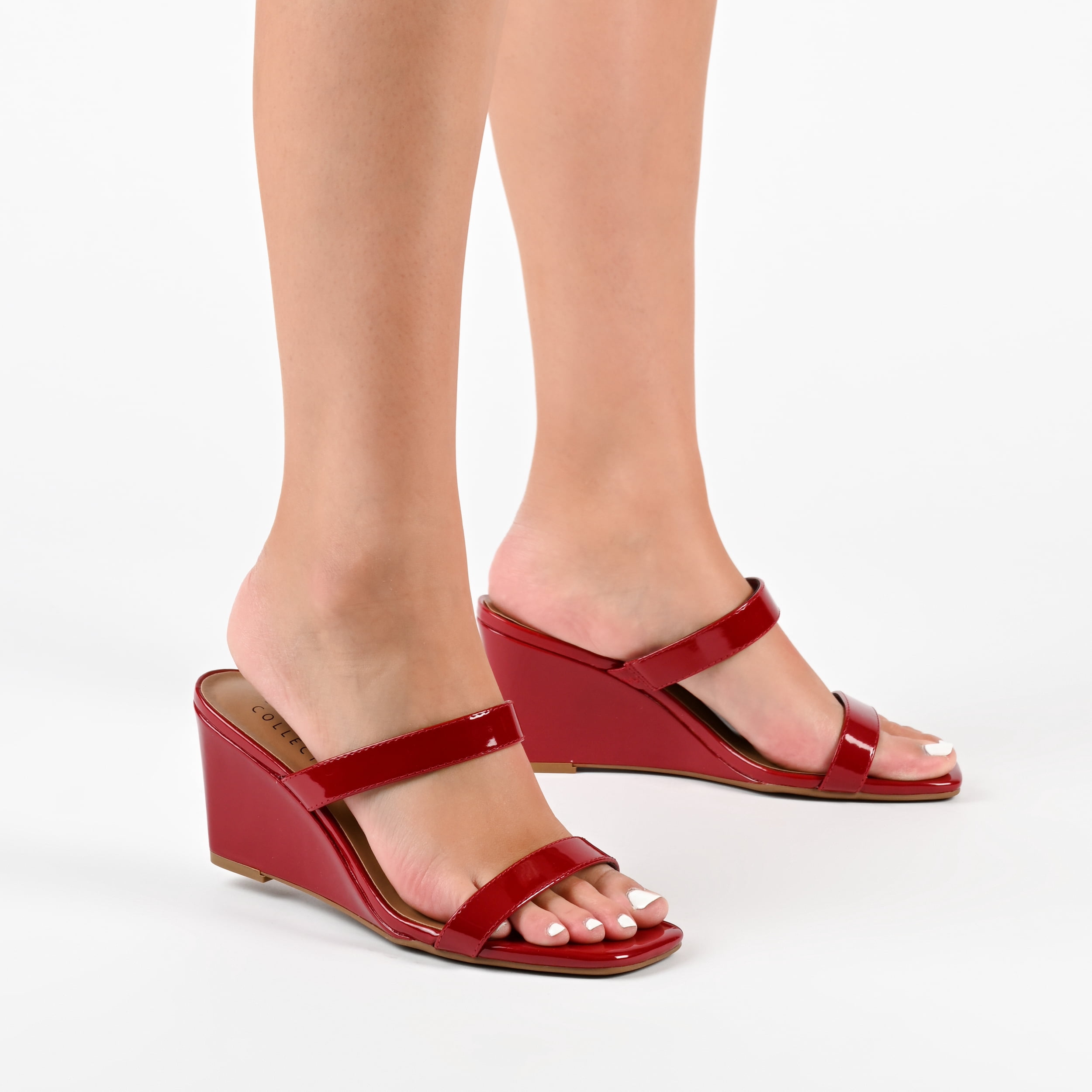 Journee Collection Womens Clover Tru Comfort Foam Low Heel Wedge Sandals