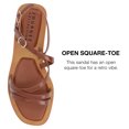thumbnail image 3 of Journee Collection Womens Ennid  Tru Comfort Foam Buckle Flat Sandals, 3 of 6