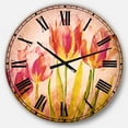 thumbnail image 1 of DesignArt Horloge Murale Grande Tulipes Rouges, 1 of 2