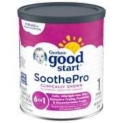Gerber Good Start, Baby Formula Powder, SoothePro, Stage 1, 12.4 Ounce (Pack of 6)