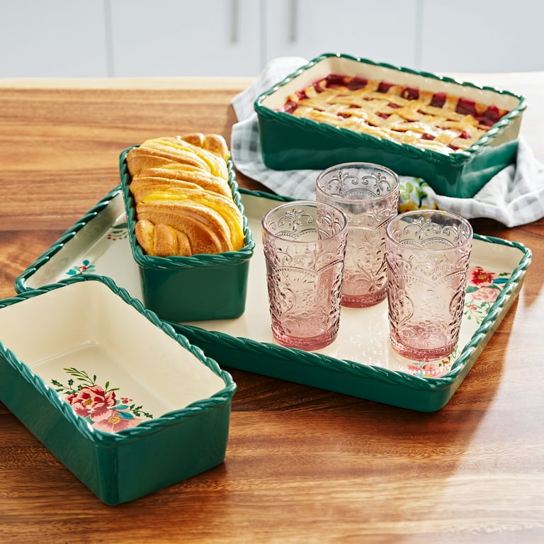 The Pioneer Woman Merry Meadow 4-Piece Nesting Ceramic Bakeware