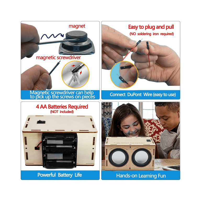 DIY Bluetooth Speaker Box Kit Electronic Sound Amplifier Builds