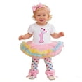 thumbnail image 3 of Toddler Girl Summer Outfits Birthday Short Sleeve Romper with Skirt and Hair Socks Shoes Set Girls' Clothing Sets White1 3-6M, 3 of 6