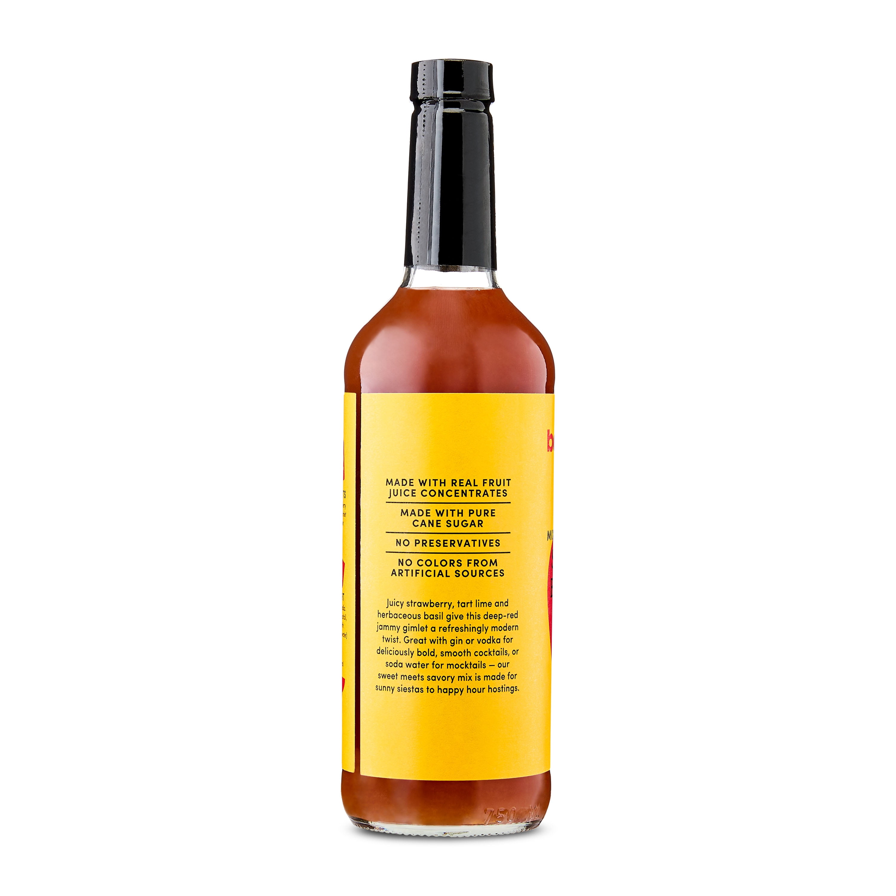 bettergoods Strawberry Basil Gimlet Mixer, 25.4 fl oz (Glass Bottle)