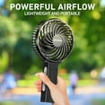 thumbnail image 3 of Holmes 4" Rechargeable Handheld Fan, 3-Speed, USB-C, 180° Tilt, Portable, Black, 3 of 9