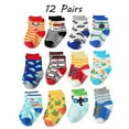 thumbnail image 2 of Uuszgmr Baby Sock For Boys Girls 12 Pack Toddler Unisex Socks Girl Boy Cartoon Prints Non Floor Socks Red,Size:0-12 Months, 2 of 9