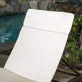 thumbnail image 4 of 2 Pieces Outdoor Chaise Lounge Cushion  (Without Chaise Lounge) ,Lounge Chair Cushion with Water-Resistant Fabric and Side Ties, Patio Cushions for Backyard, Deck, Poolside and Beach,White, 4 of 6