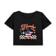 thumbnail image 1 of Top corto para mujer, camiseta clásica de verano con cuello redondo para deportes y caminatas M, 1 of 7
