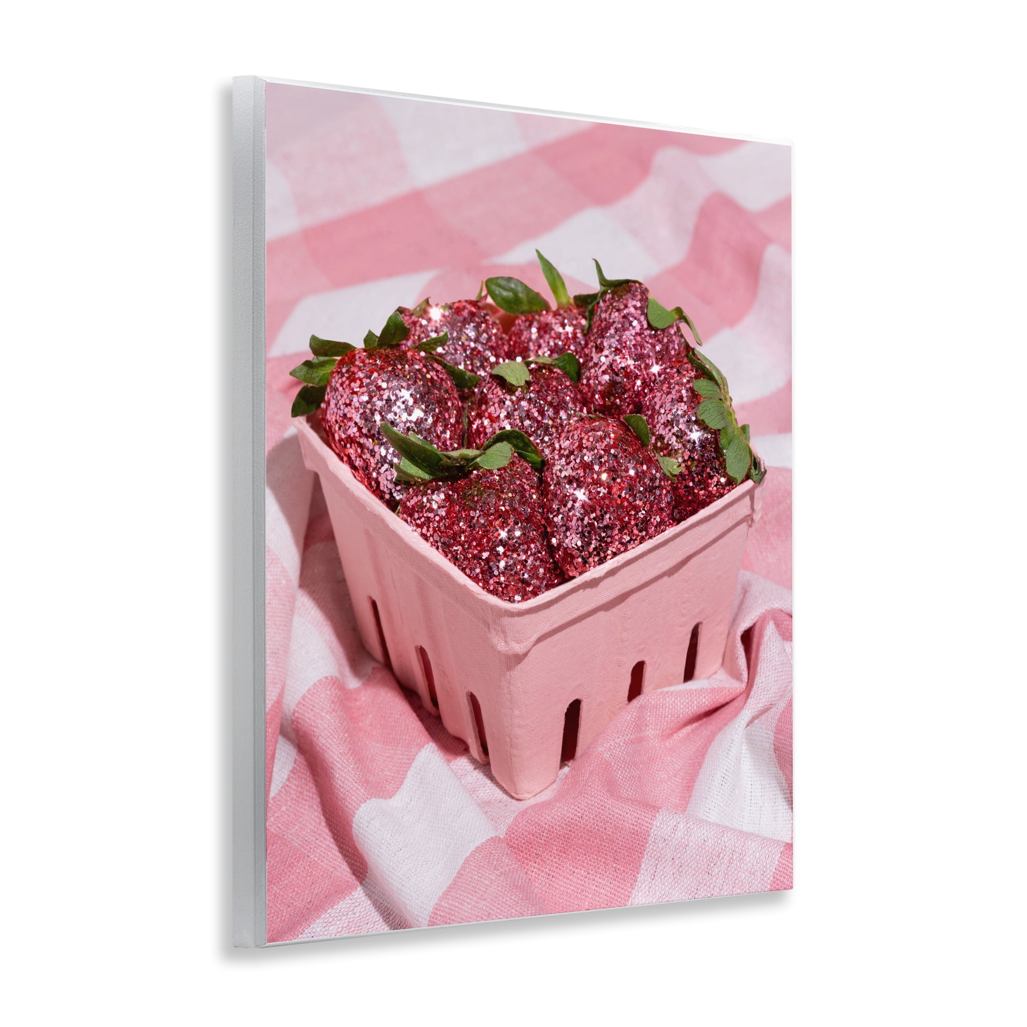 Stupell Industries Glam Glimmer Strawberries Wall Plaque Art, design by LISH Creative