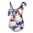 thumbnail image 6 of Hello Kitty Girls One Piece Swimsuits Hawaiian Ruffle Swimwear Beach Bathing Suit Outfits, 6 of 7